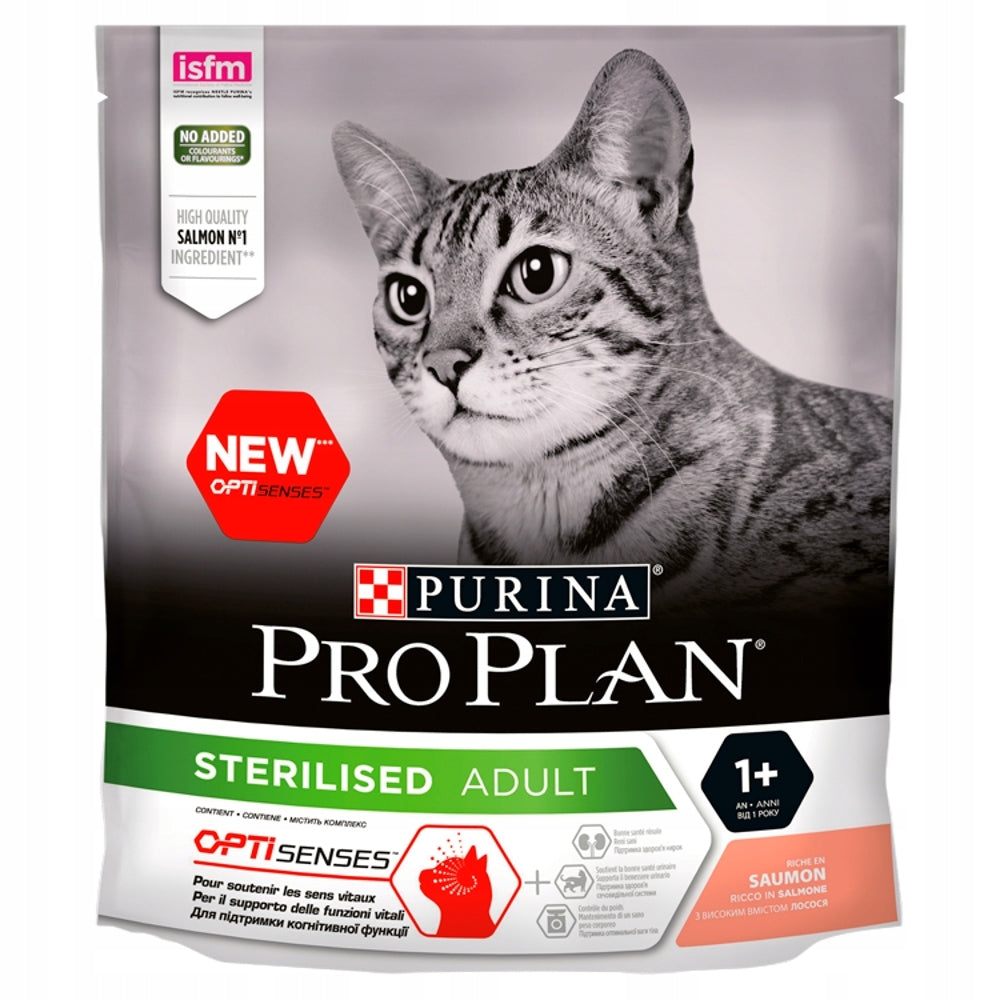 Dry cat food PRO PLAN Sterilised salmon 400g+400g FREEBIE!! Manufacturer code 7613036943871