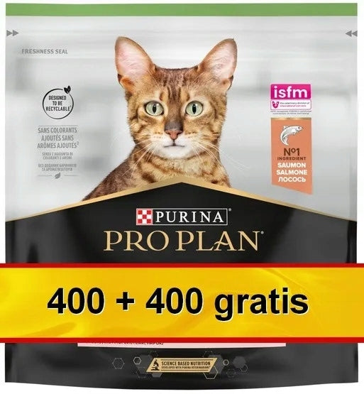Dry cat food PRO PLAN Sterilised salmon 400g+400g FREEBIE!!