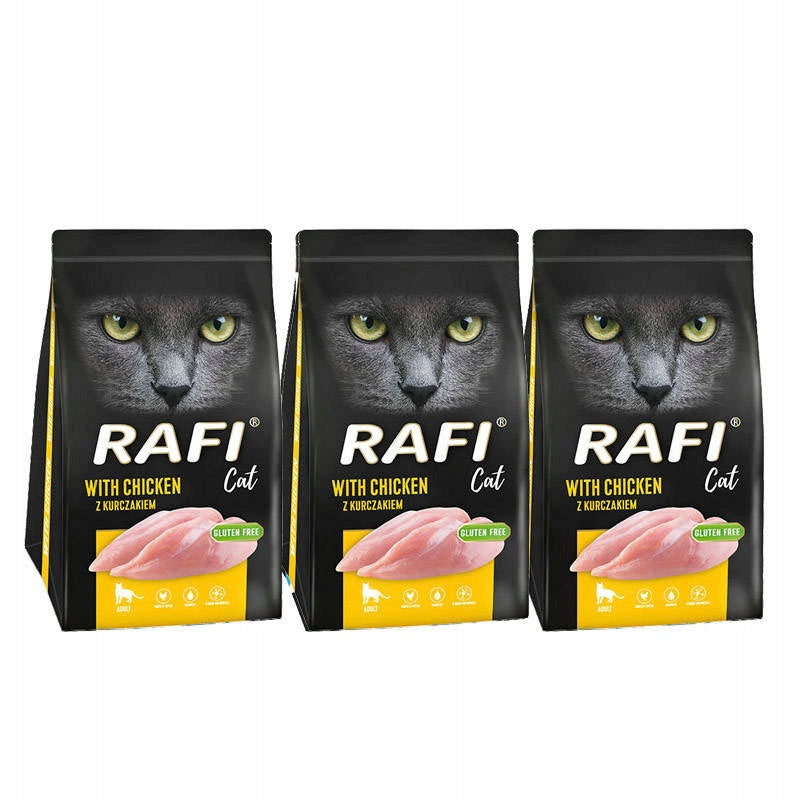 Dry cat food Rafi with chicken 3 x 1,5 kg