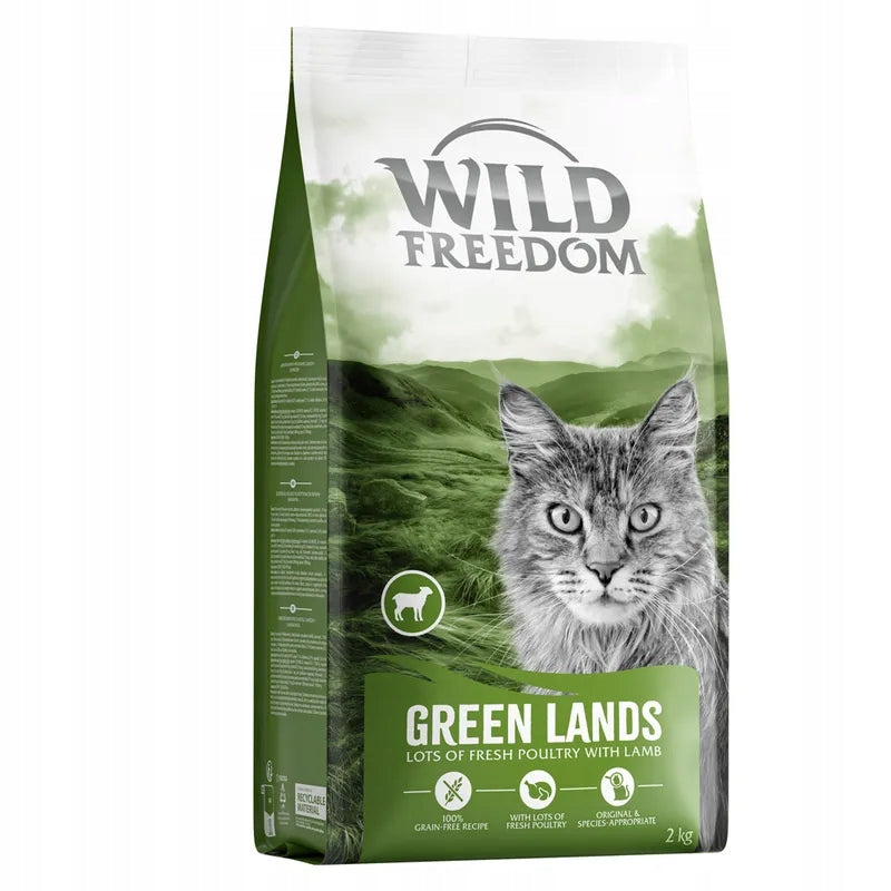 Dry cat food Wild Freedom Green Lands lamb - grain-free 2 kg