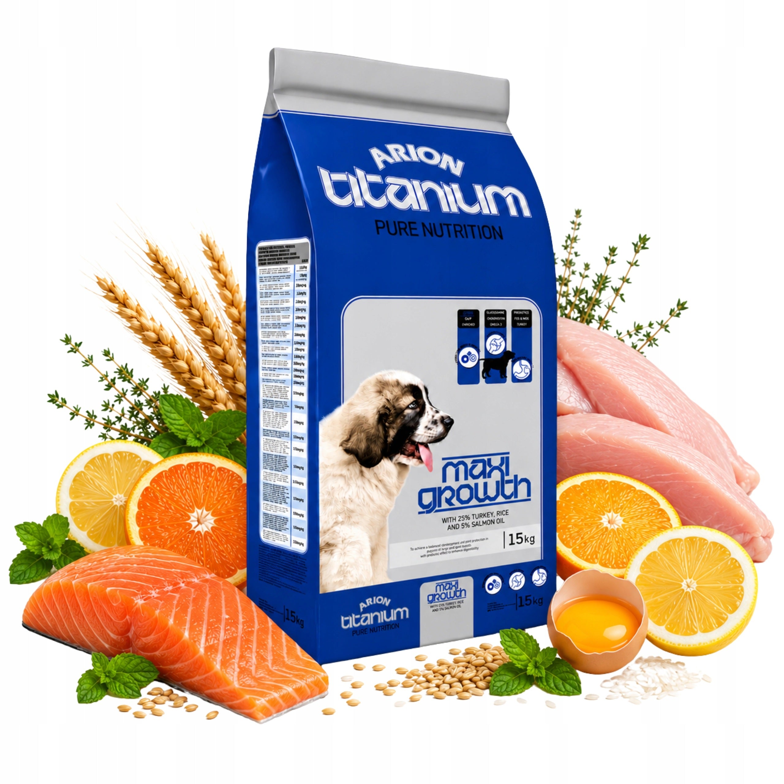 Dry dog food Arion junior titanium 50g for puppies of large breeds