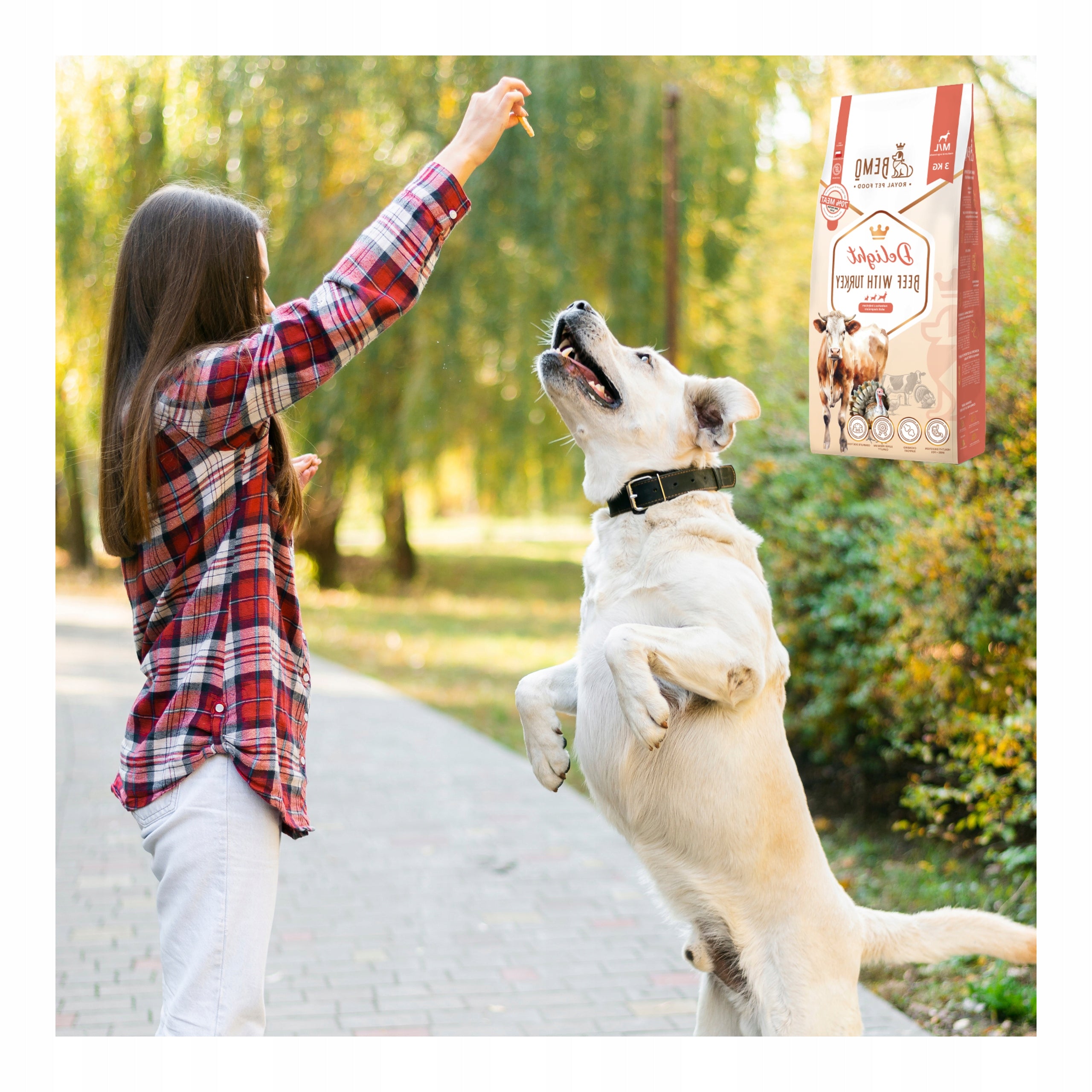 Dry dog food BEMO DELIGHT 3 KG M/L beef turkey for large breeds Manufacturer code karma dla psa wołowiną i indykiem
