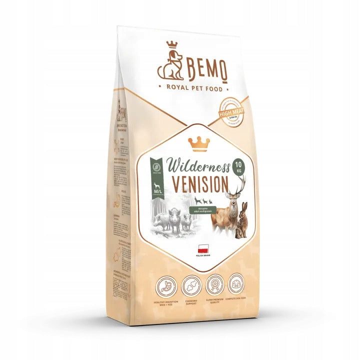 Dry dog food BEMO Wilderness Venision 10 kg M/L premium venison
