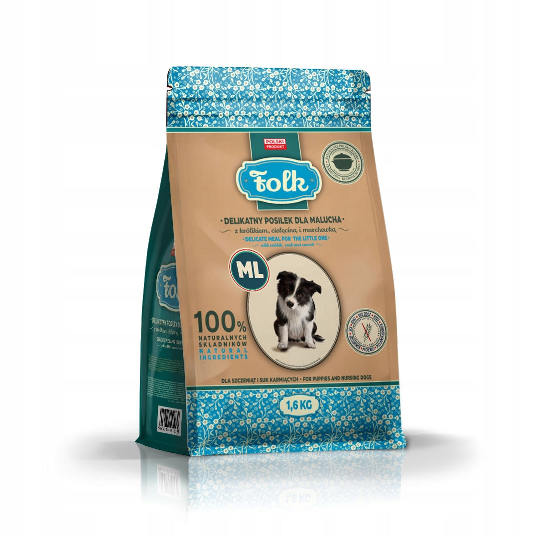 Dry dog food FOLK Junior ML rabbit 1,6 kg