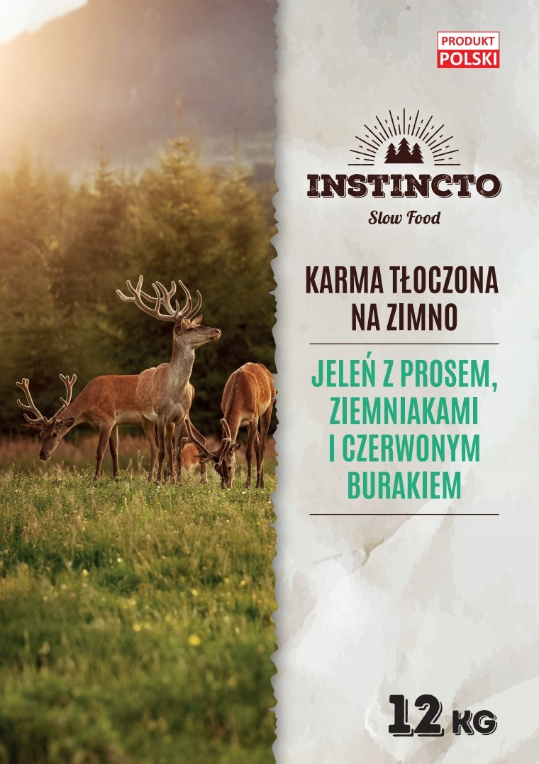 Dry dog food Instincto Premium DEER cold-pressed mono 12kg