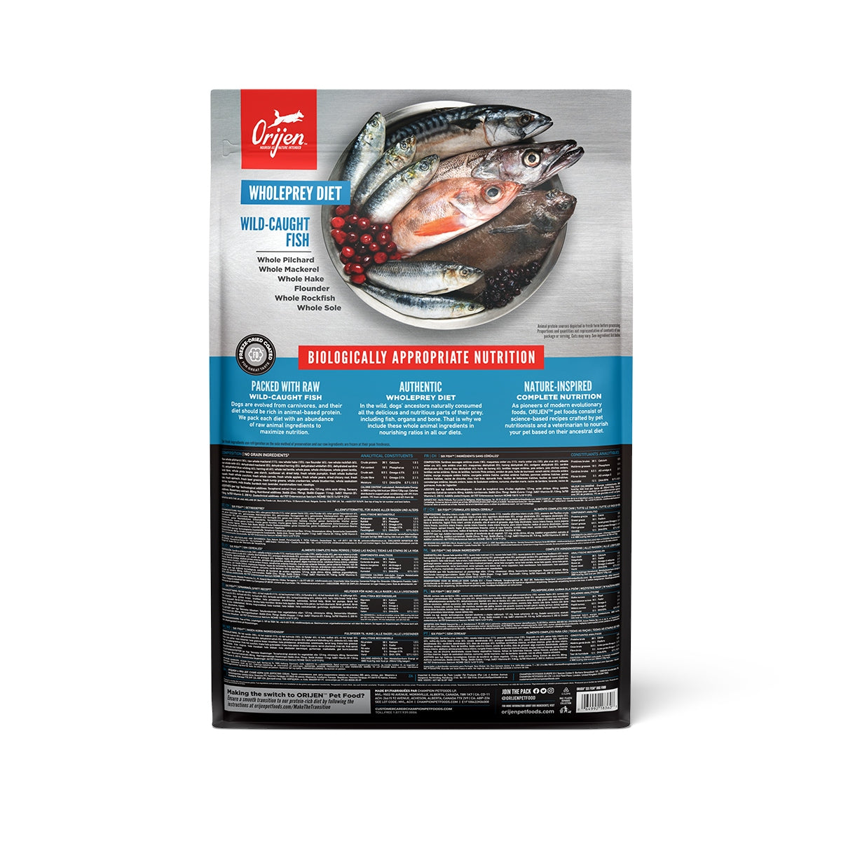 Dry dog food Orijen Six Fish 6kg Manufacturer code 064992183608