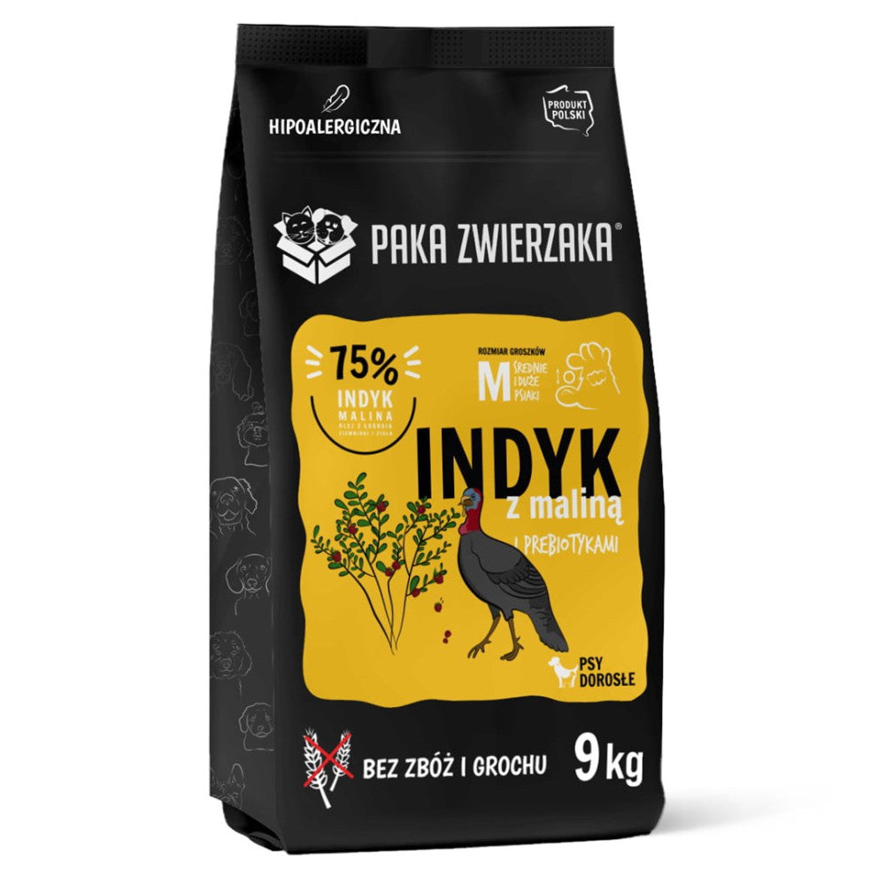 Dry dog food Paka Zwierzaka Seventh Heaven Turkey with raspberry 9kg