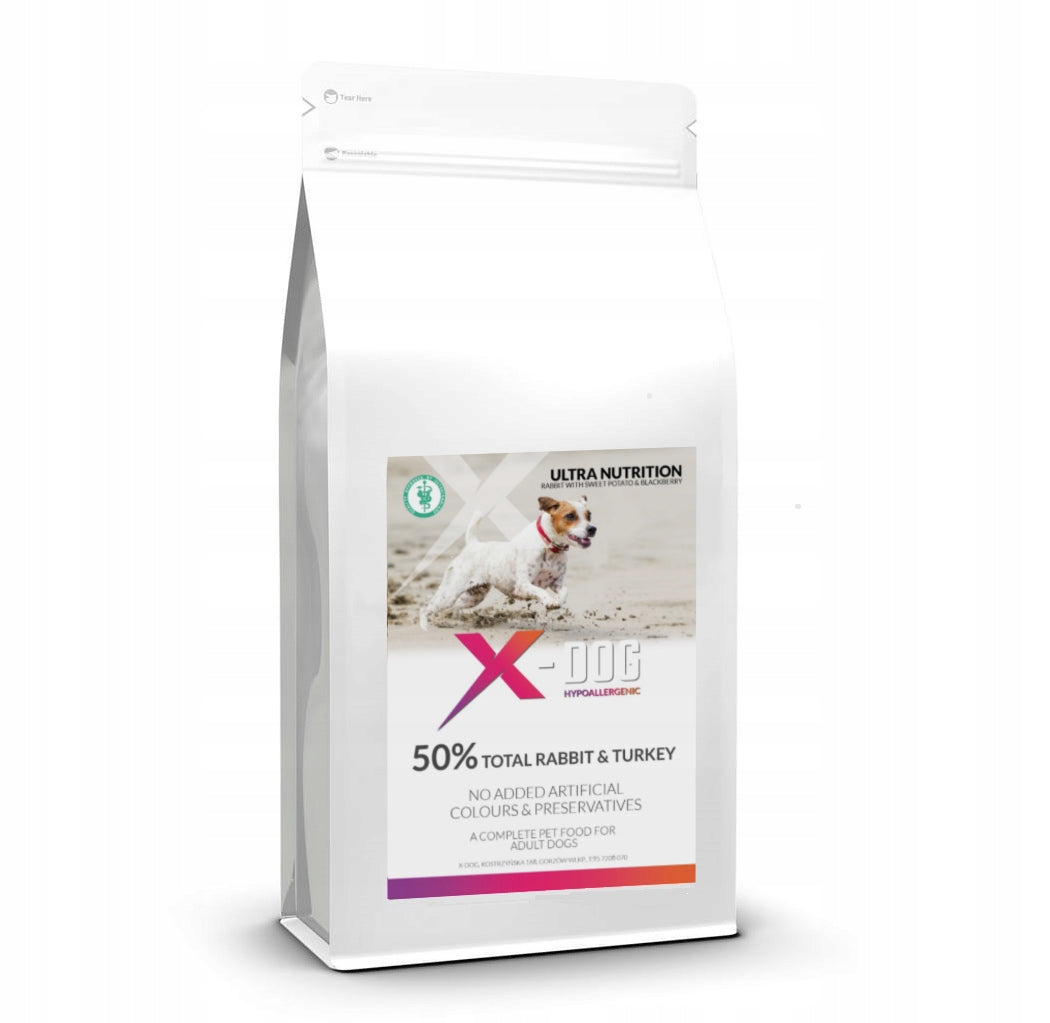 Dry dog food rabbit sweet potatoes for medium large breeds 12kg X-DOG 971 EAN (GTIN) 5904665974971
