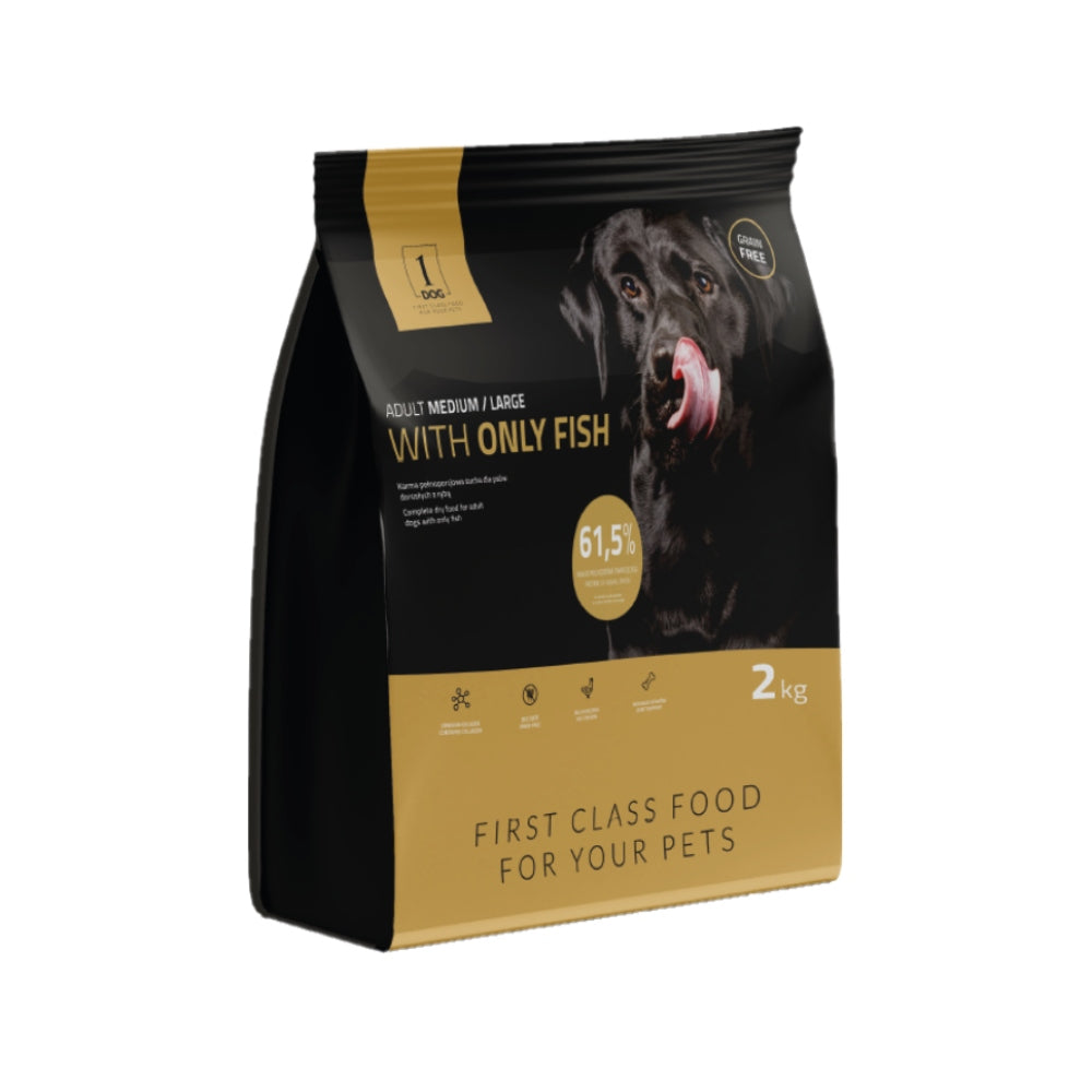 Dry dog food with fish medium and large breeds 2kg 1DOG monoprotein (ST) Packaging status original