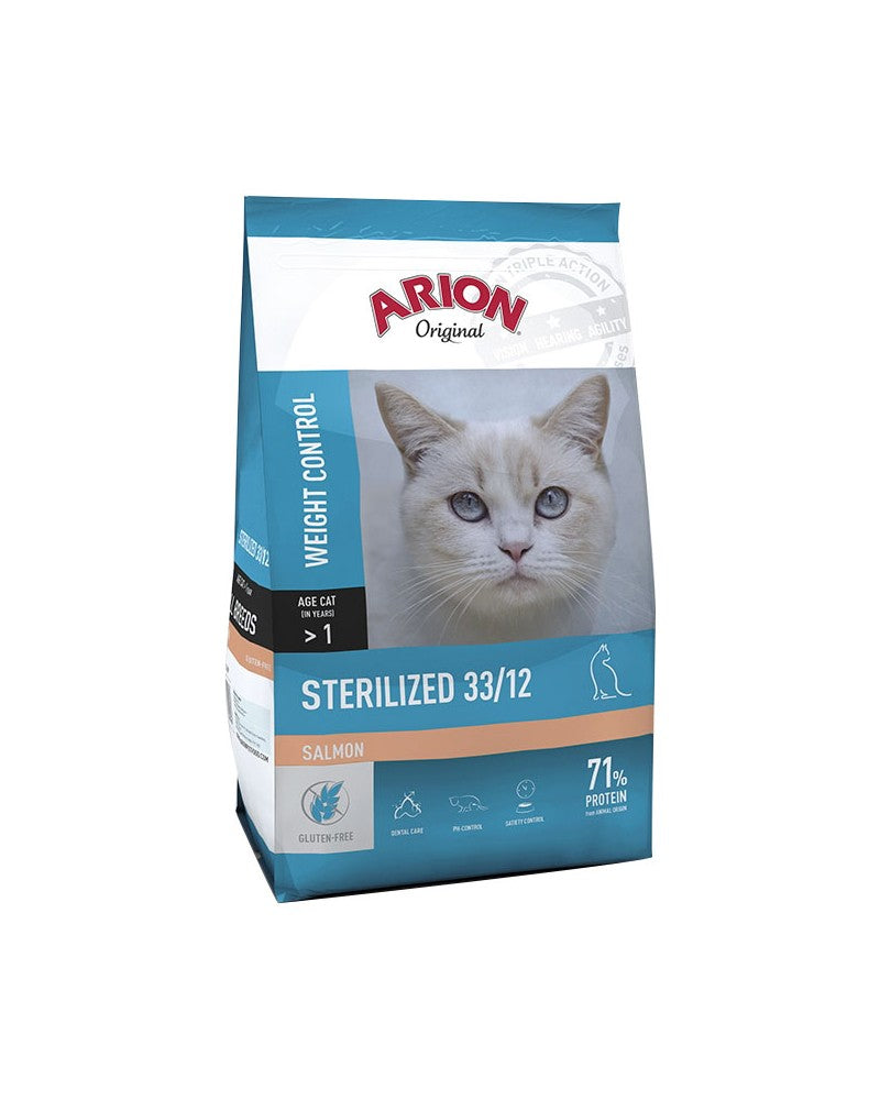 Dry food Arion Original Cat Salmon for Sterilized Cats 2kg Brand Arion