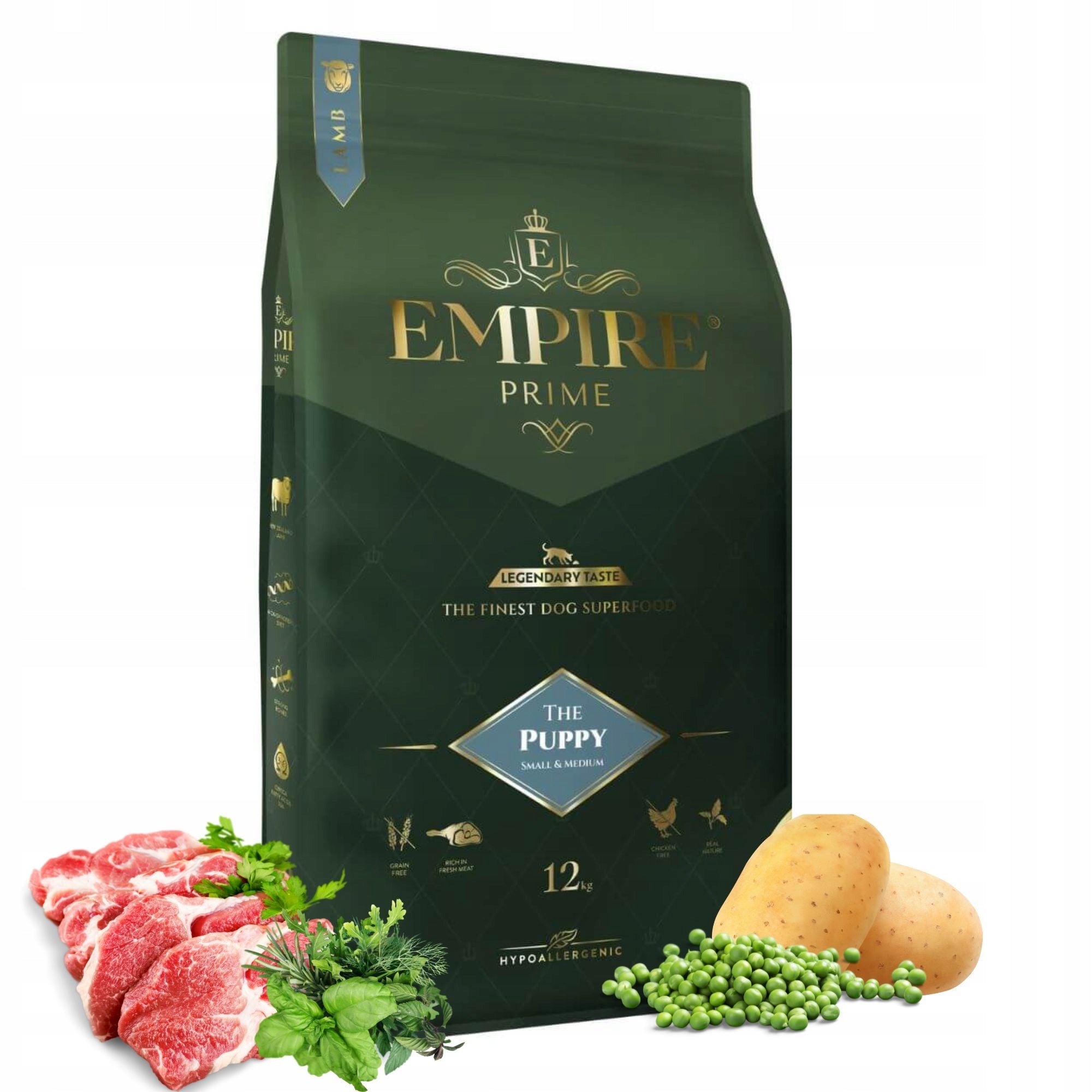 Dry food EMPIRE PRIME Puppy 2kg for small and medium breeds without chicken
