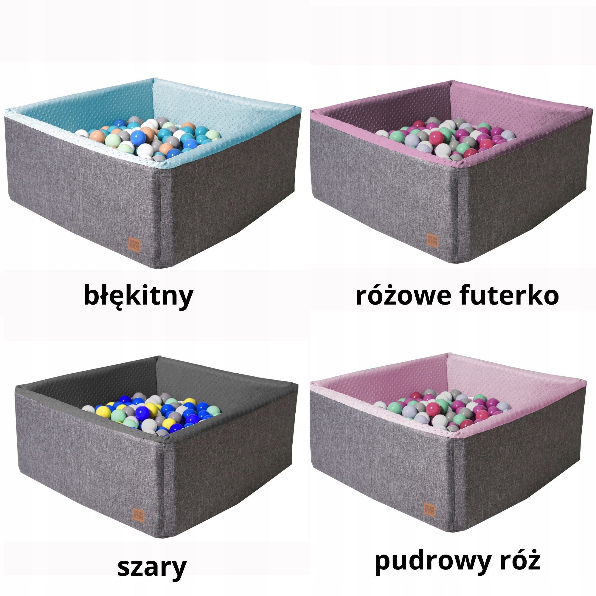 Dry pool for children MINKY square toys SOFT FOAM 90x90x40 Manufacturer code 5904533635003