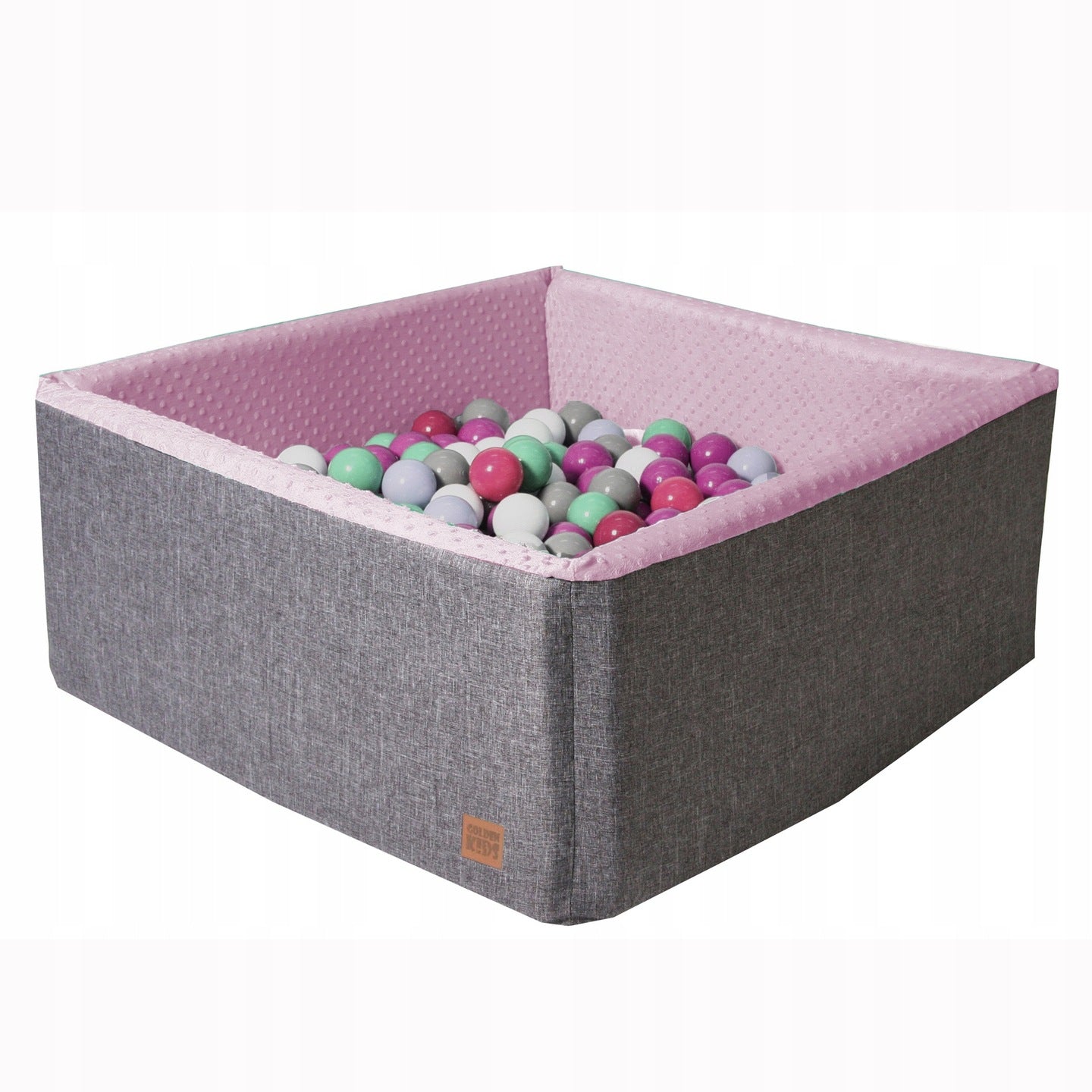 Dry pool for children MINKY square toys SOFT FOAM 90x90x40