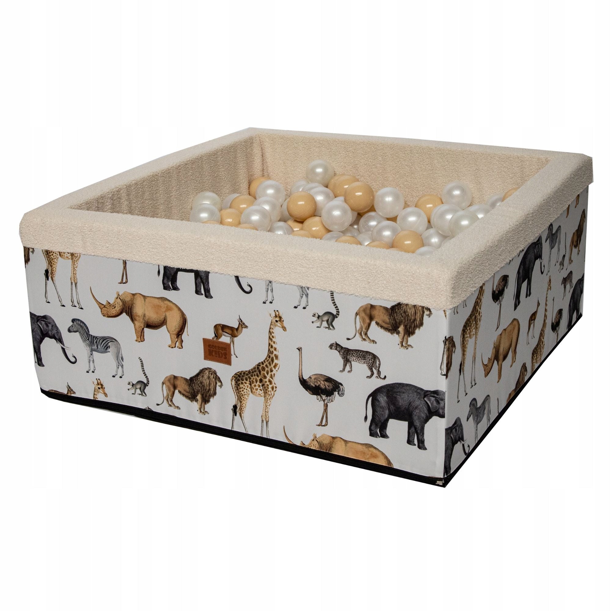 Dry pool for children ZOO BUKLE square toys without balls 90x90x40 + pillow Brand Golden Kids
