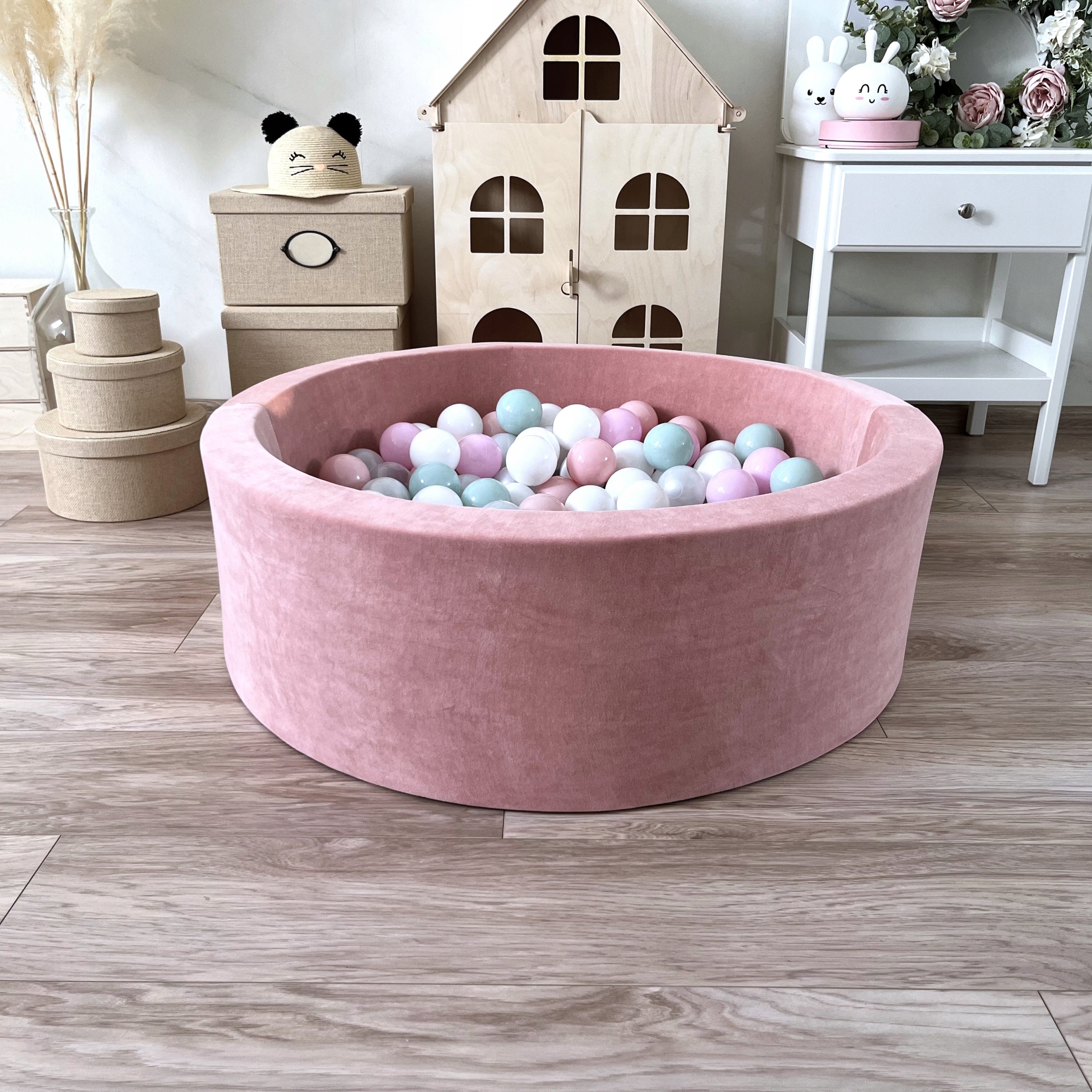 Dry pool with balls 30x90 Velvet Rose 200 balls - ANY MIX Kid's age 6＋ months