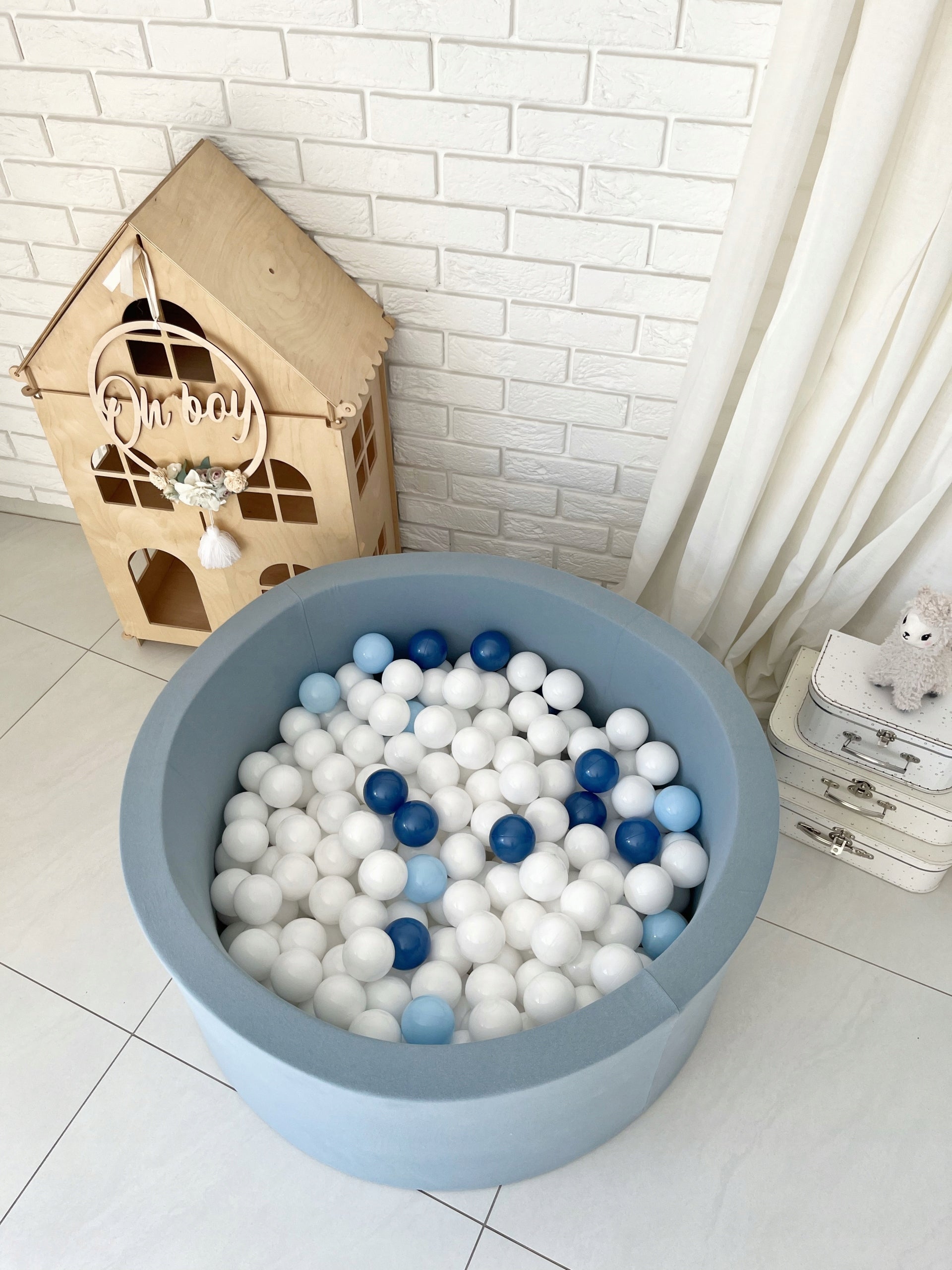 Dry pool with balls 40x90 Blue 300pcs - ANY MIX Product width 90 cm
