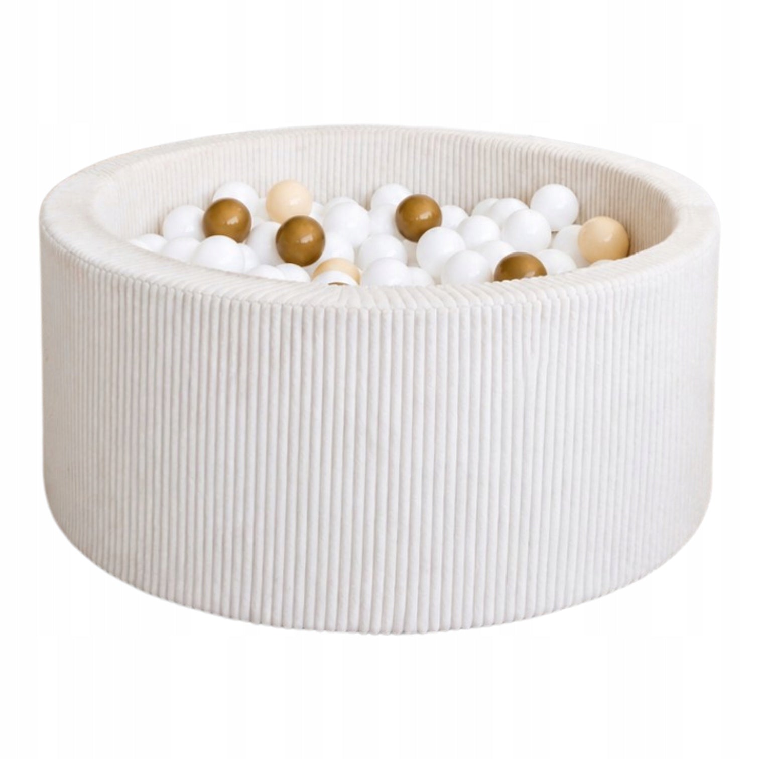 Dry pool with balls 40x90 Corduroy cream + 200 balls - ANY MIX