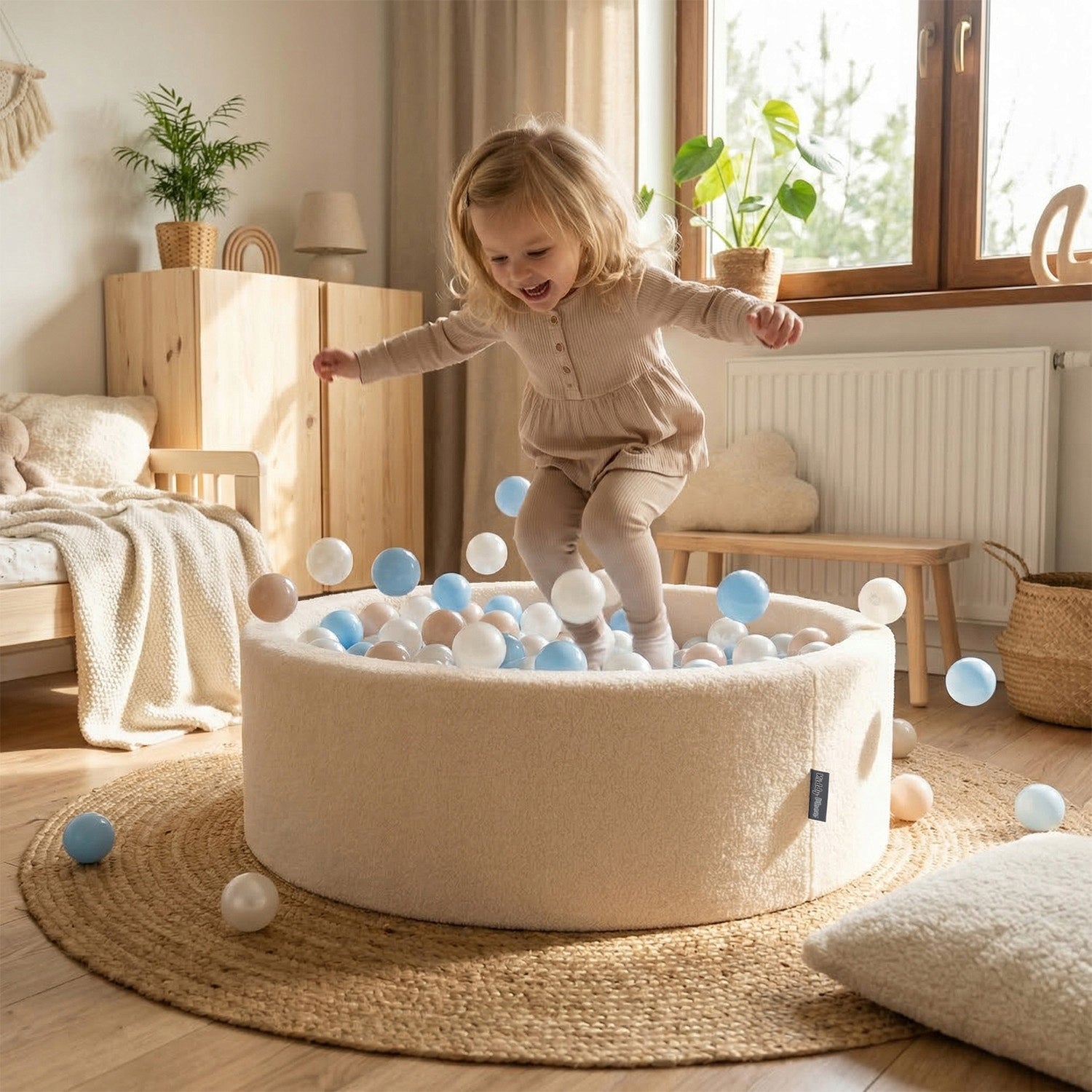 Dry pool with balls TEDDY boucle 200 balls FOR KIDS cream Character/Title none