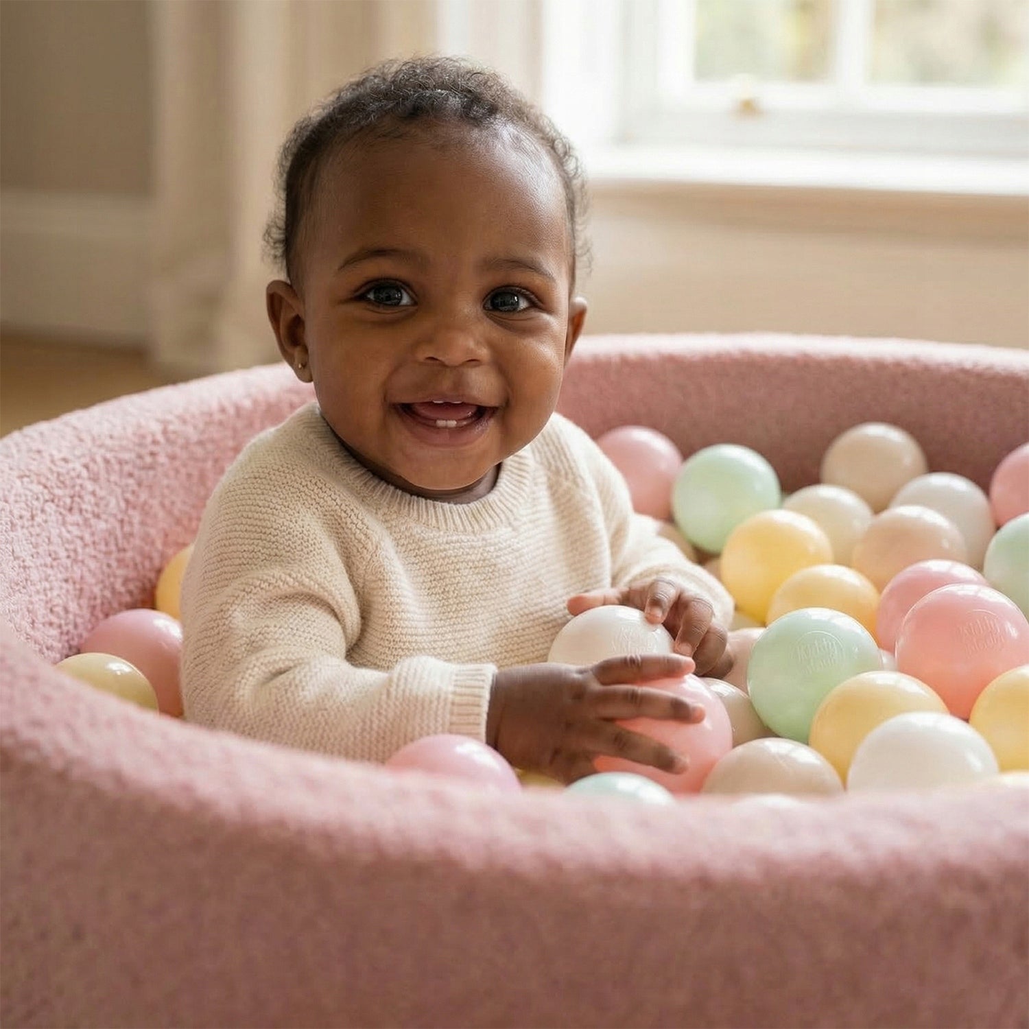 Dry pool with balls TEDDY boucle 200 balls FOR KIDS pink Character/Title none