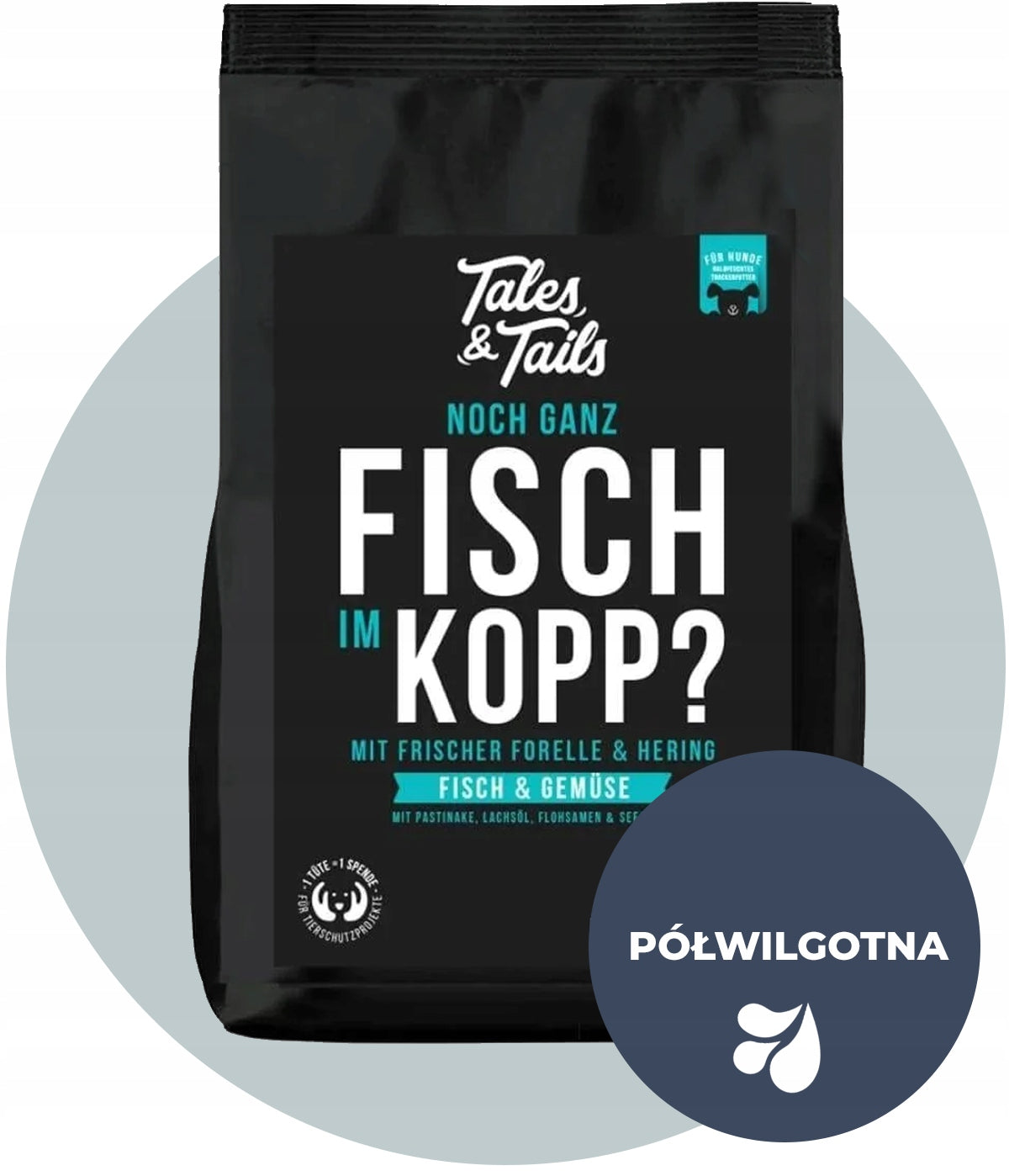 Dry semi-moist food for dogs with fish hypoallergenic without glycerin 4kg