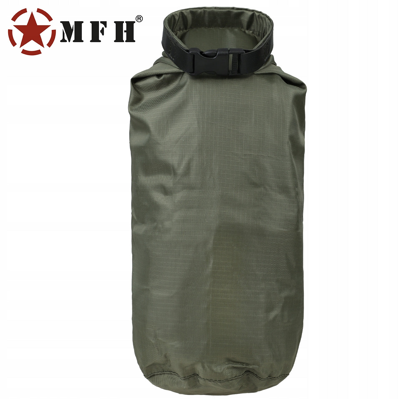 Drybag MFH 4 L waterproof hiking bag for kayak Olive Color green