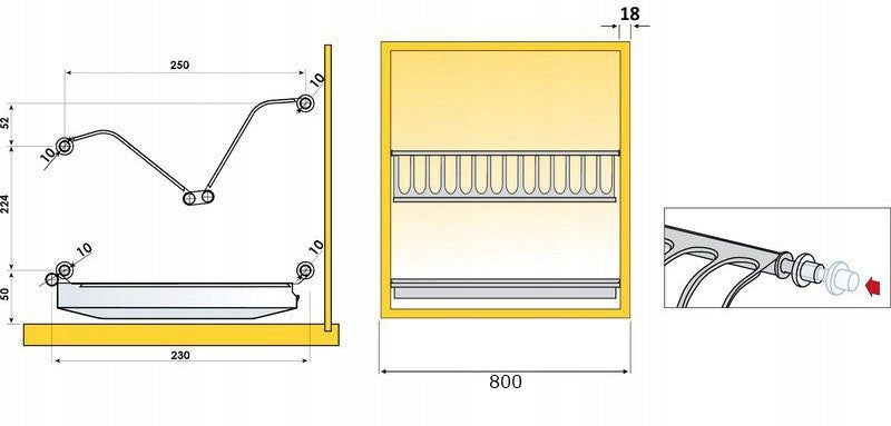 Dryer 80 800 mm stainless steel Brand Amix