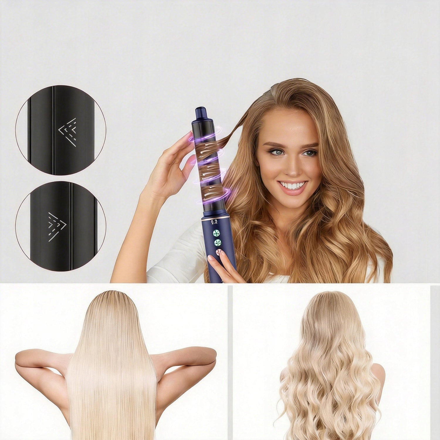 Dryer Curler Rotating Inverter Adjustable Cold Breathing Ionization Waves Brand no brand