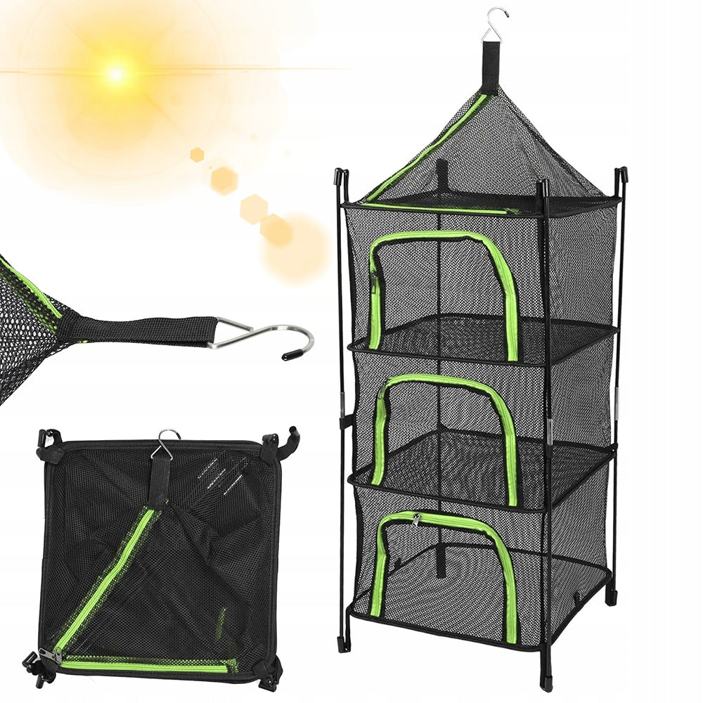 Dryer Hanging Mesh for Drying Herb Mushrooms Folding with Mosquito Net