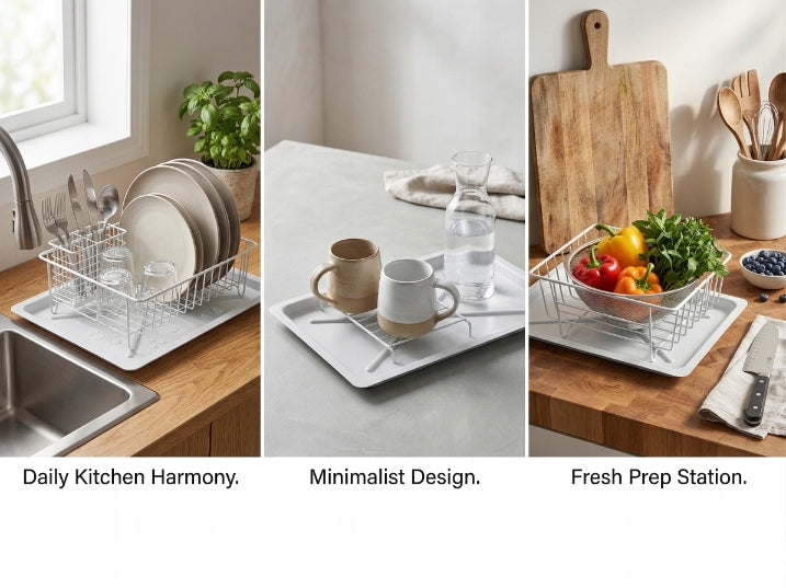 Dryer stand 35,5x23 cm white Metpol protects the countertop from water Brand Metpol