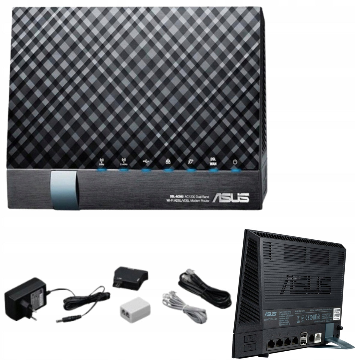 Dual Band Router with Built-in ASUS DSL-AC56U ROUTER up to 1200 Mbps