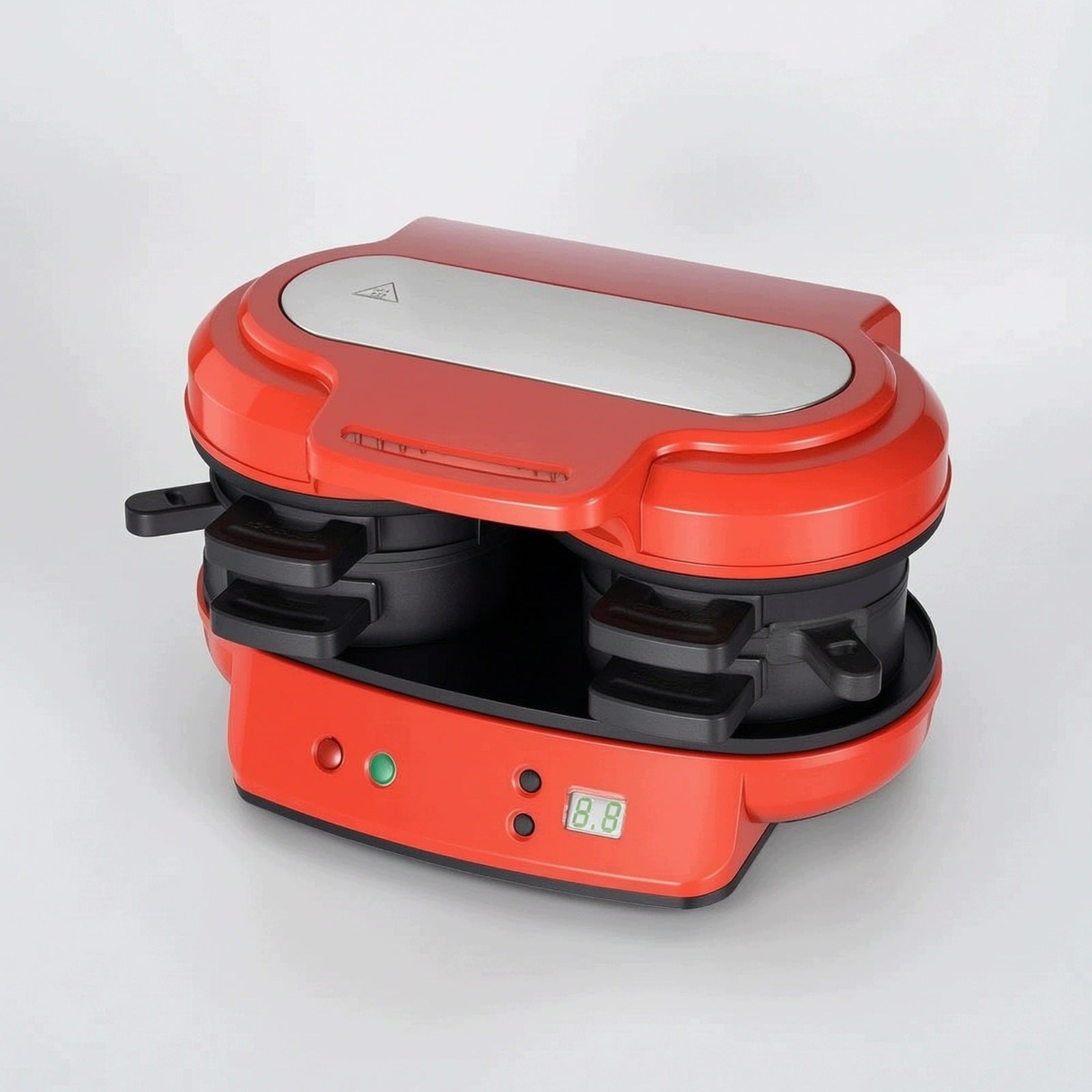 Dual Breakfast Sandwich Maker Non-Stick twoHead Hamburger Maker Nonstick Packaging status original