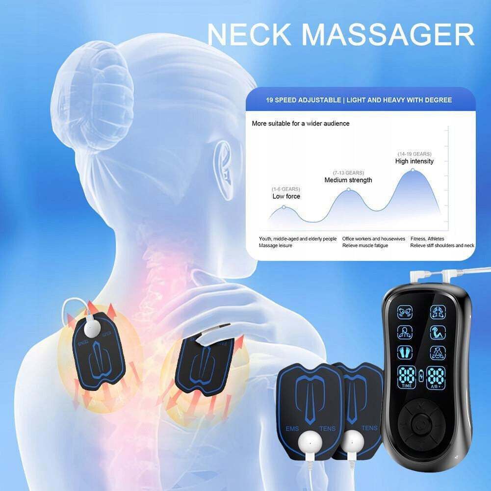 Dual Channel Muscle Stimulator TENS & EMS Machine Electric Massager Brand no brand