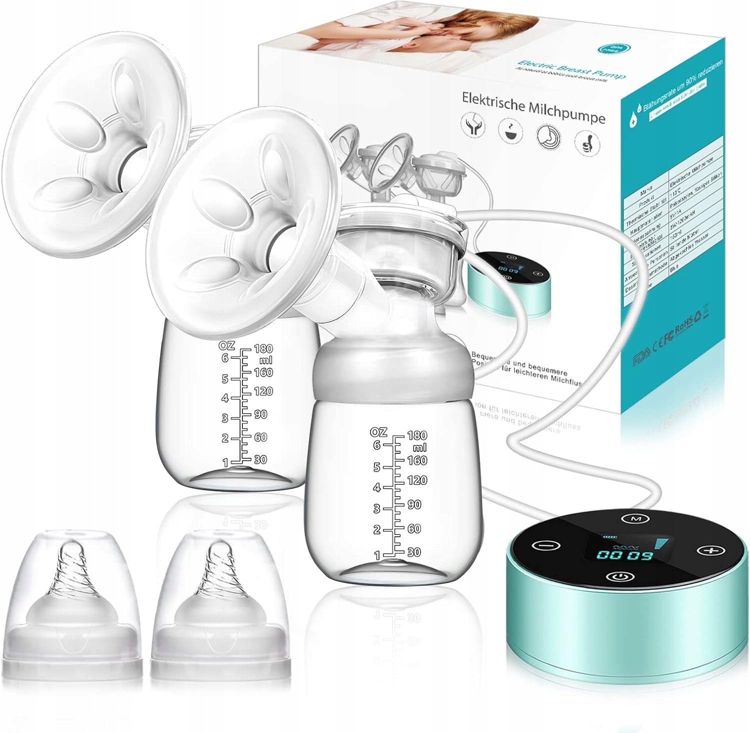 Dual Electric Breast Pump for Breastfeeding PiAEK