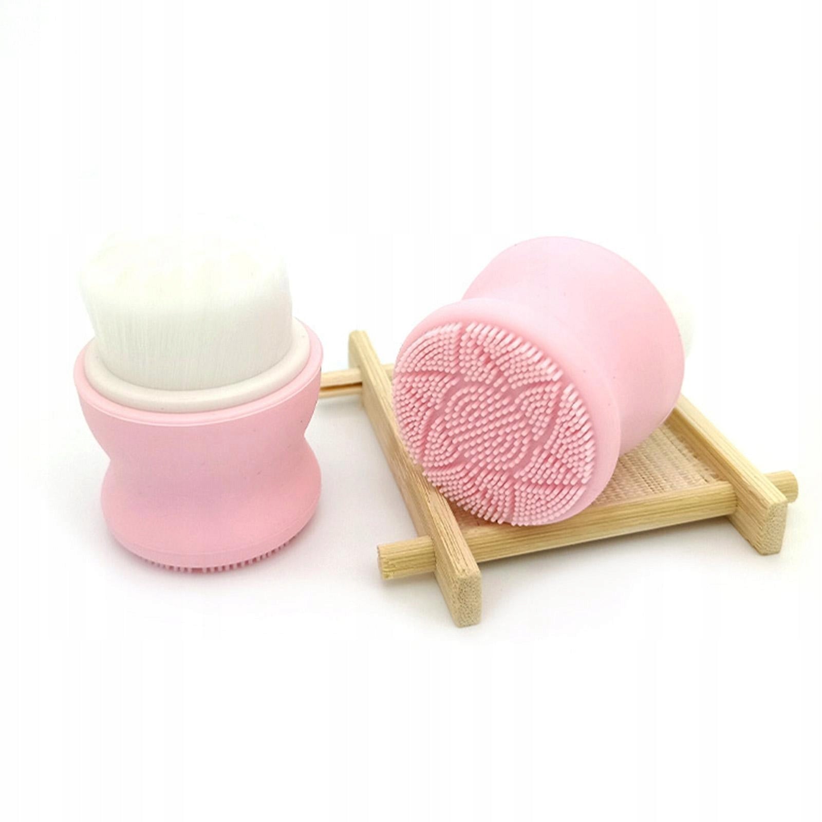 Dual Head Facial Brush Soft Exfoliating Silicone Pad, One Side Soft S, Pink Medical device no
