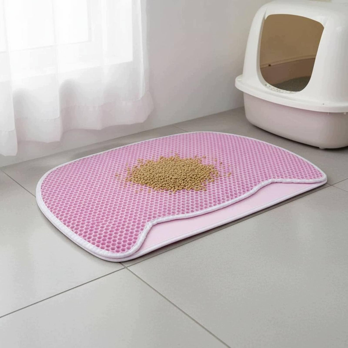 Dual Layer Cat Litter Pad for Litter Box Enclosure Furniture Honeycomb Blue Packaging status original