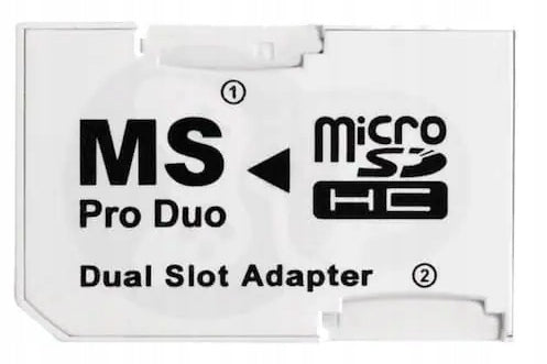 Dual MicroSD to MS ProDuo Adapter