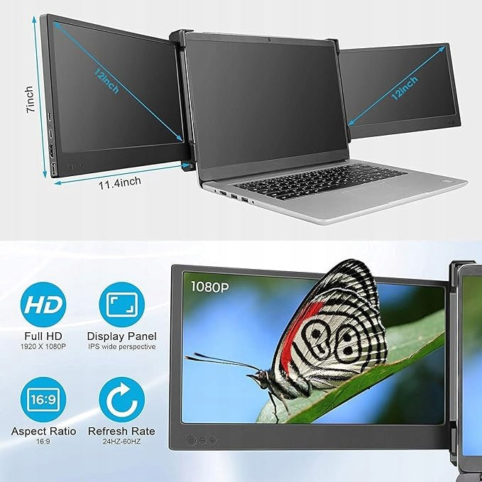 Dual Monitor for IPS FHD 1080P Laptop | USB Powered Packaging status original