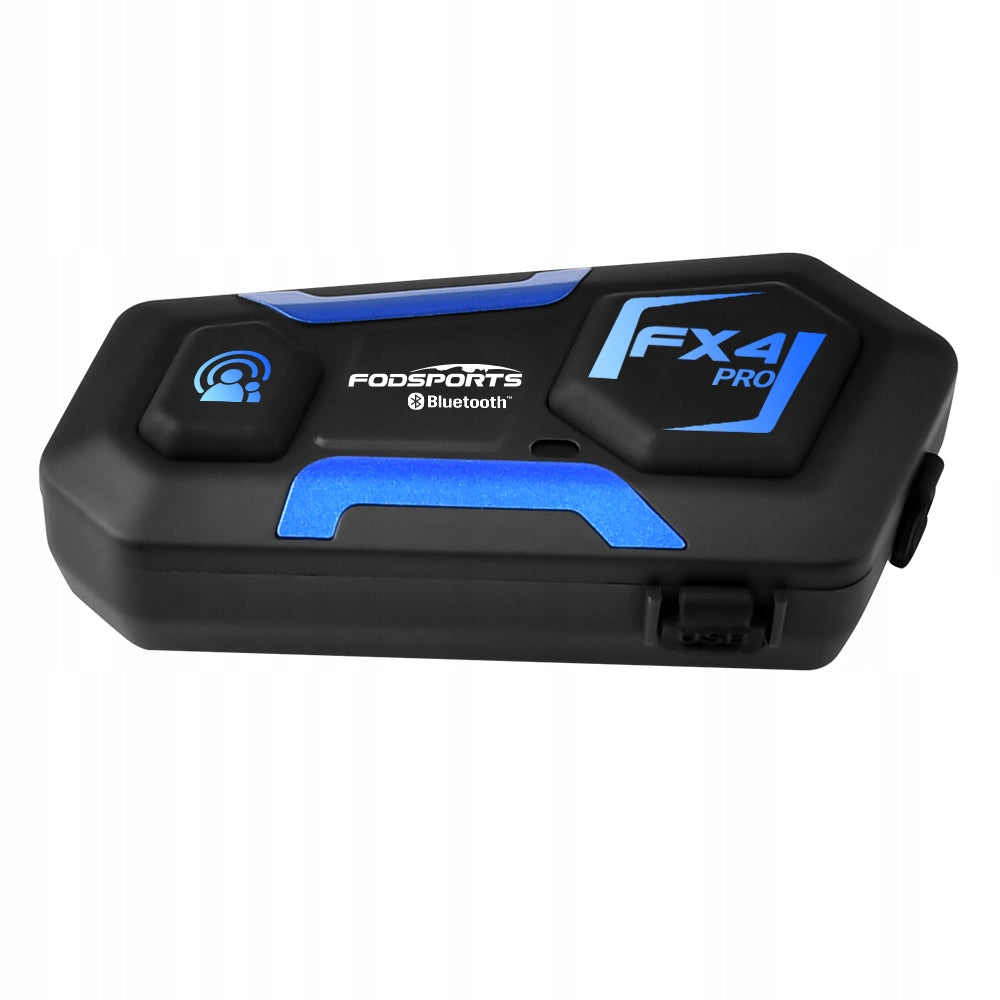 (Dual Pack) Fodsports FX4 Pro Motorcycle Intercom for 4 person talk,FM Manufacturer FODSPORTS