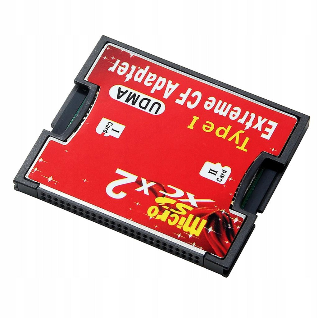 Dual Port SD SDXC/HC TF to Compact Flash CF Type I Card Reader Adapter Card
