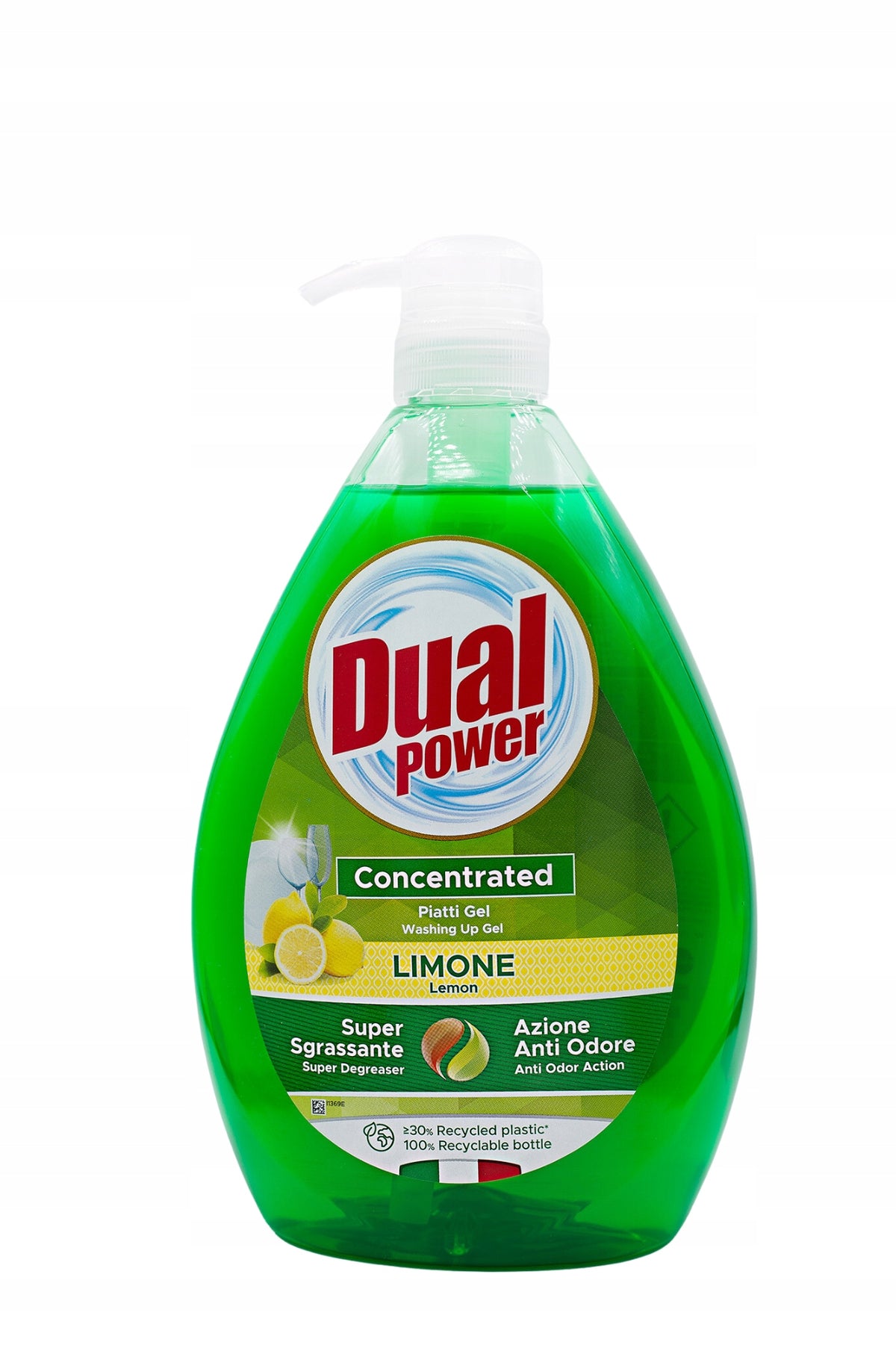 Dual Power Dishwashing Liquid Lemon 1 L