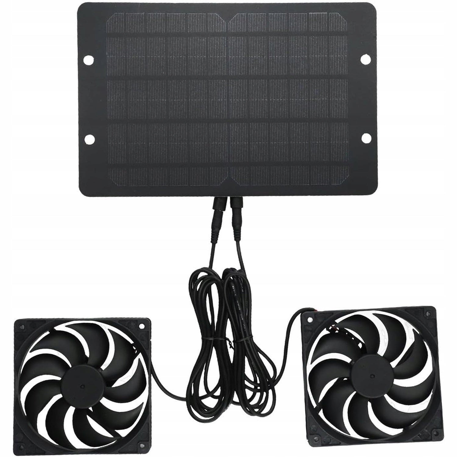 Dual Solar Powered Fan, for Small Chicken Coops, 10 W Packaging status original
