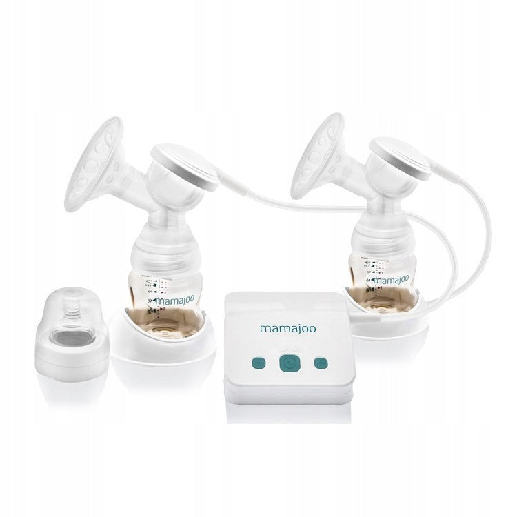 Dual electronic USB breast pump and 2 bottles 150ml