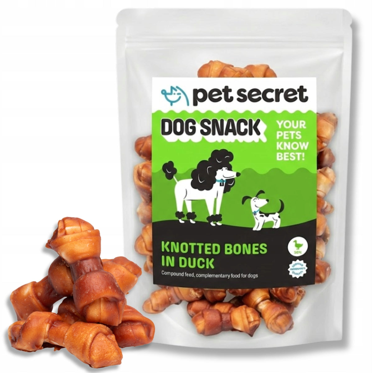 Duck Cubes for Dogs 500g Pet Secret Dog Treat Teether Packaging status original