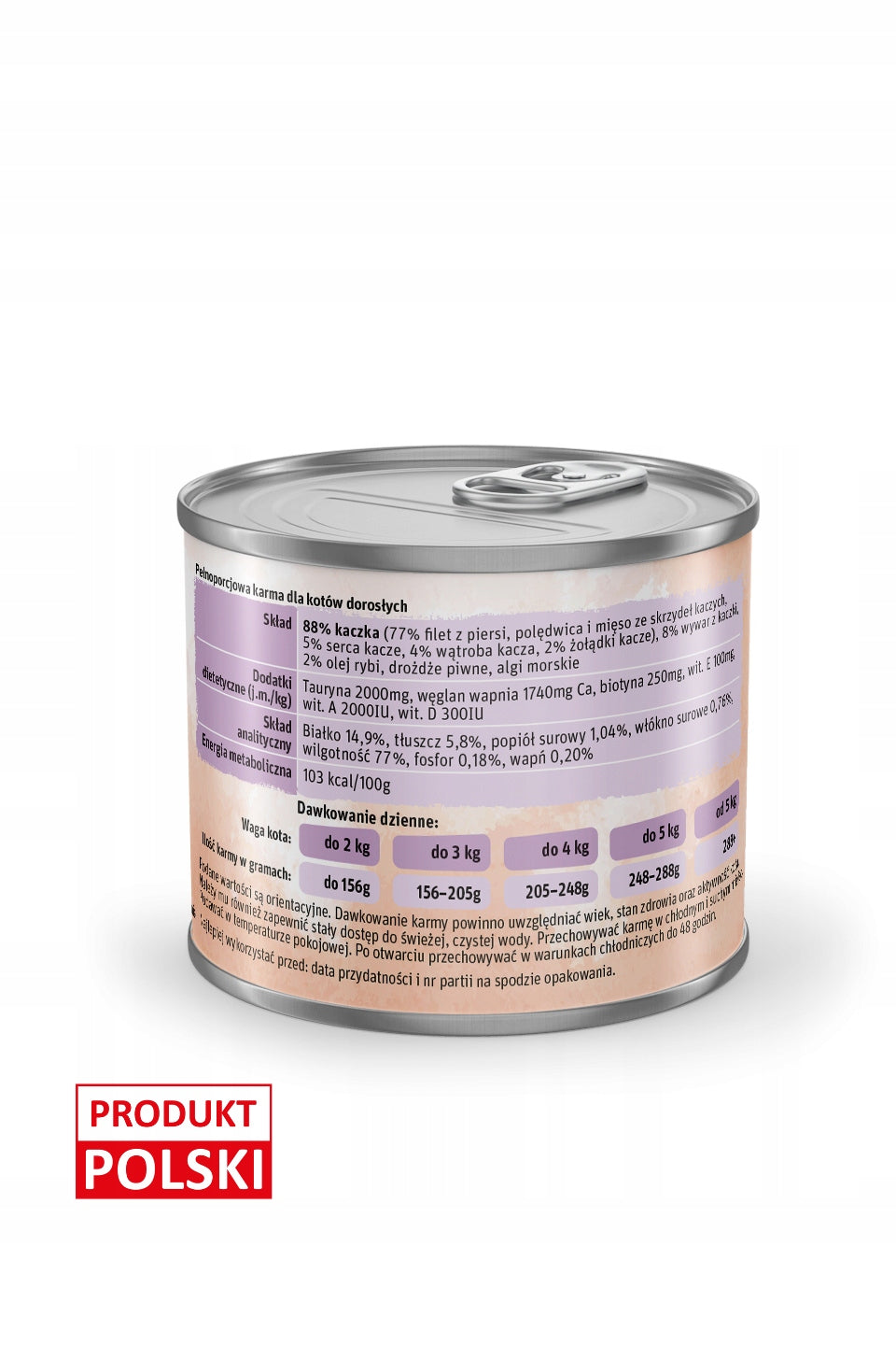 Duck - food for adult cats Oakfarm 200g Packaging status original