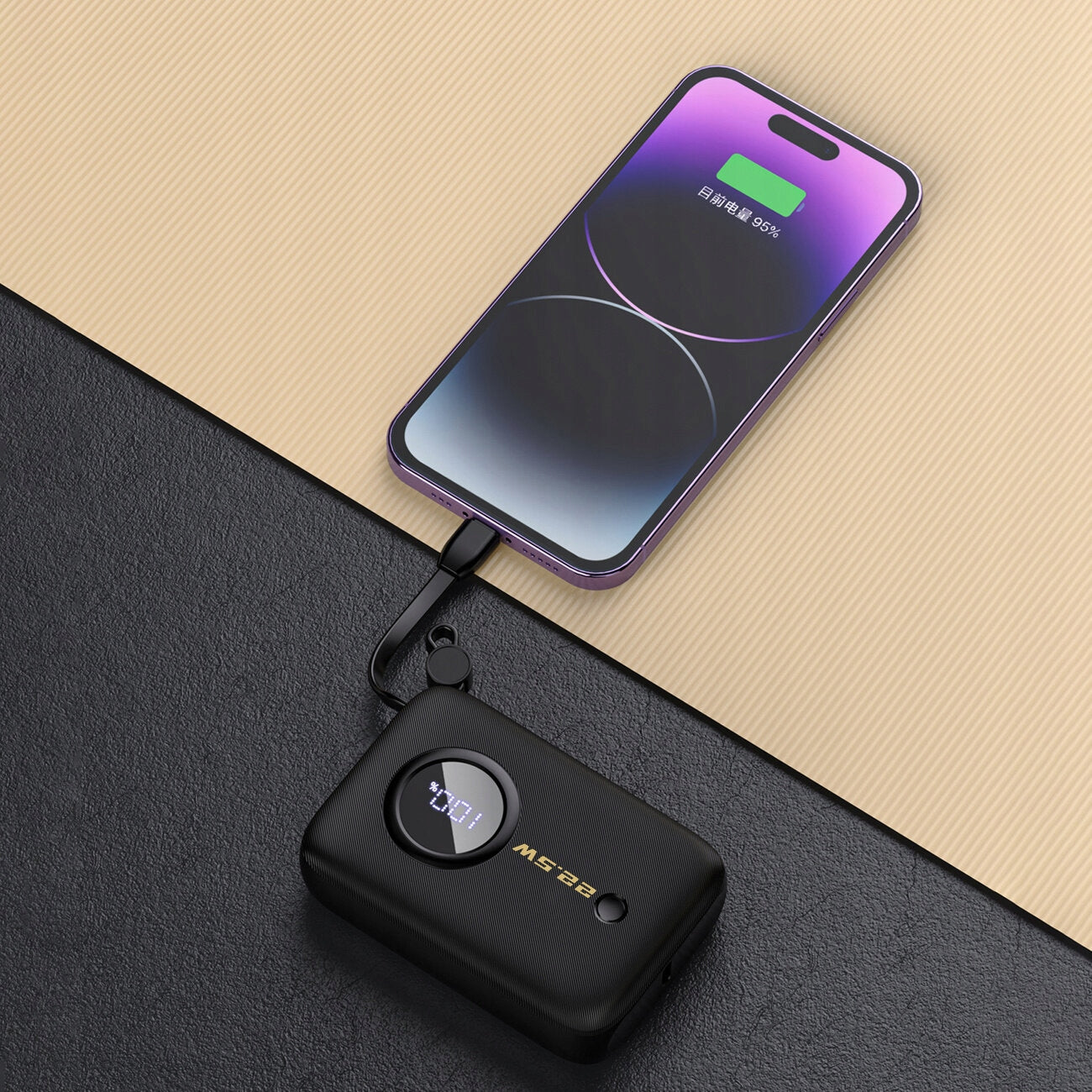 Dudao K14 10000mAh Powerbank with USB-C Lightning Quick Charge PD 20W cables Manufacturer code 6976625331598