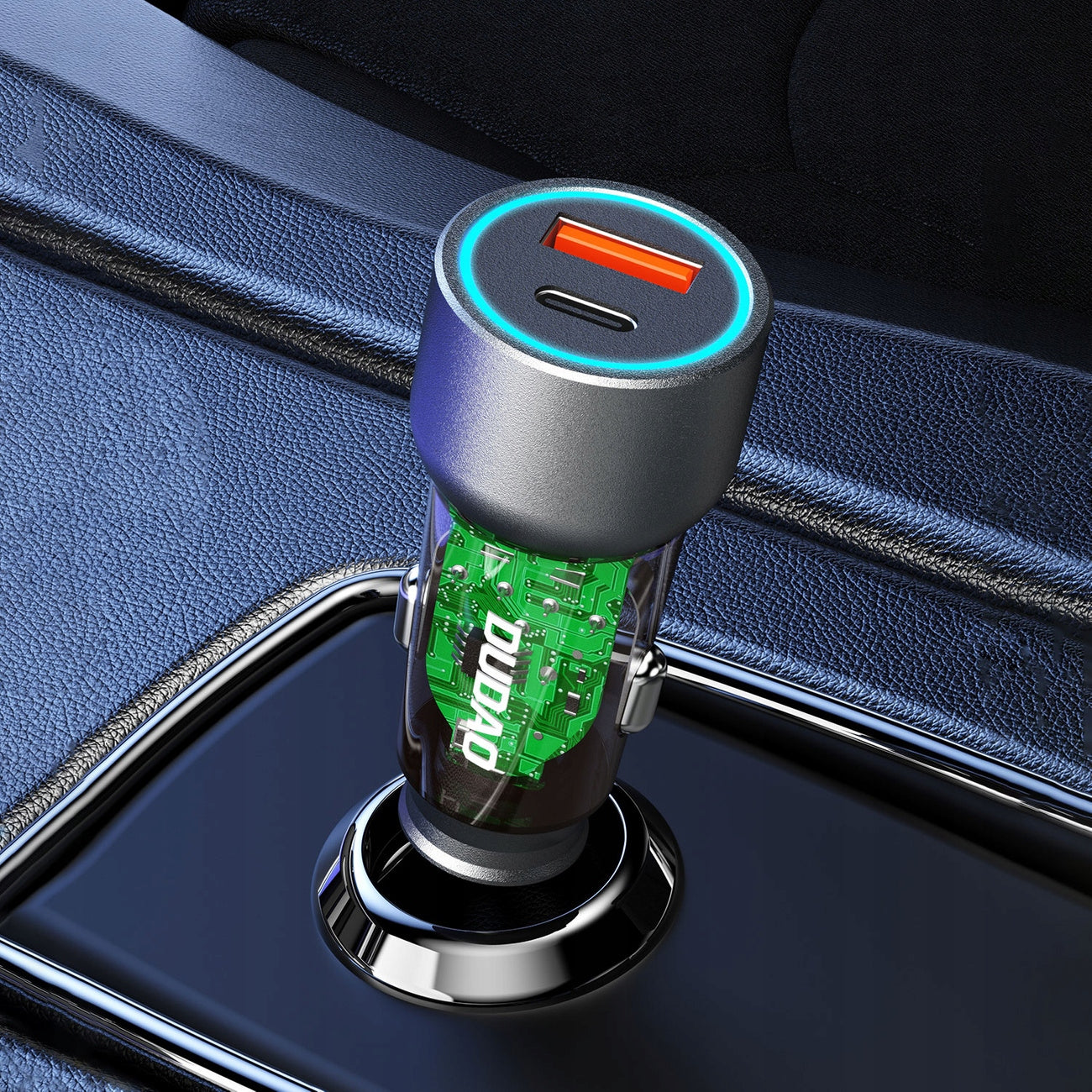 Dudao R4T 30W USB-A / USB-C Car Charger - Grey Manufacturer Dudao
