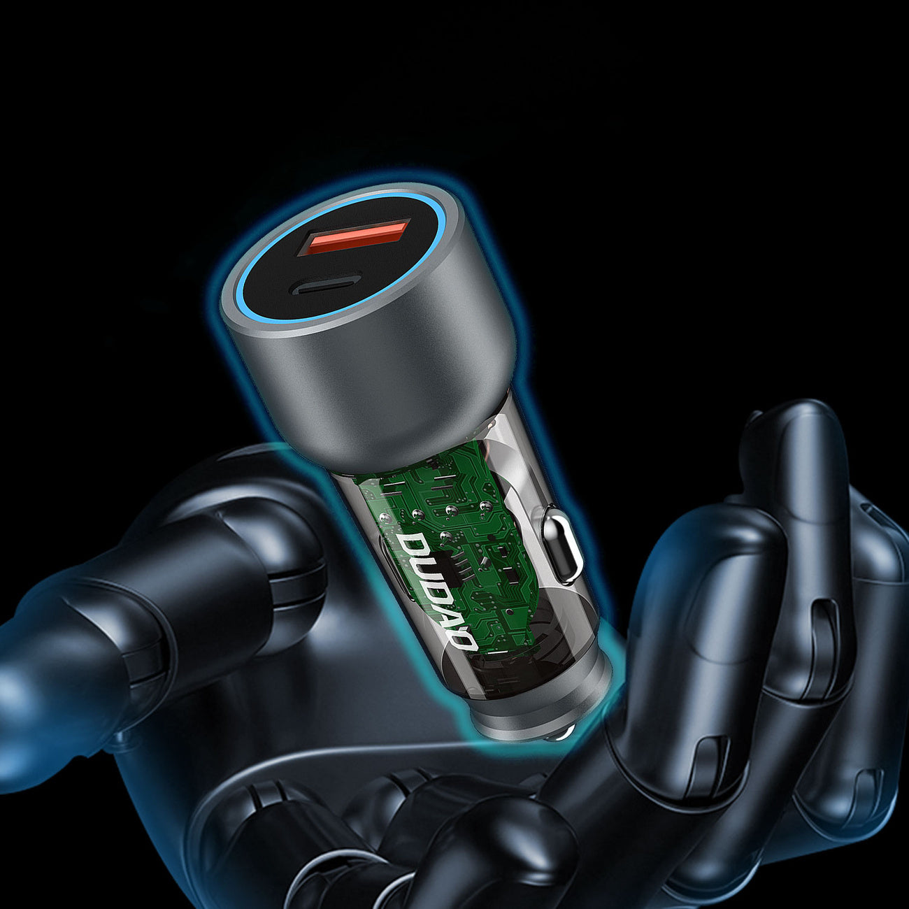 Dudao R4T 30W USB-A / USB-C Car Charger - Grey Output current 3000 mA