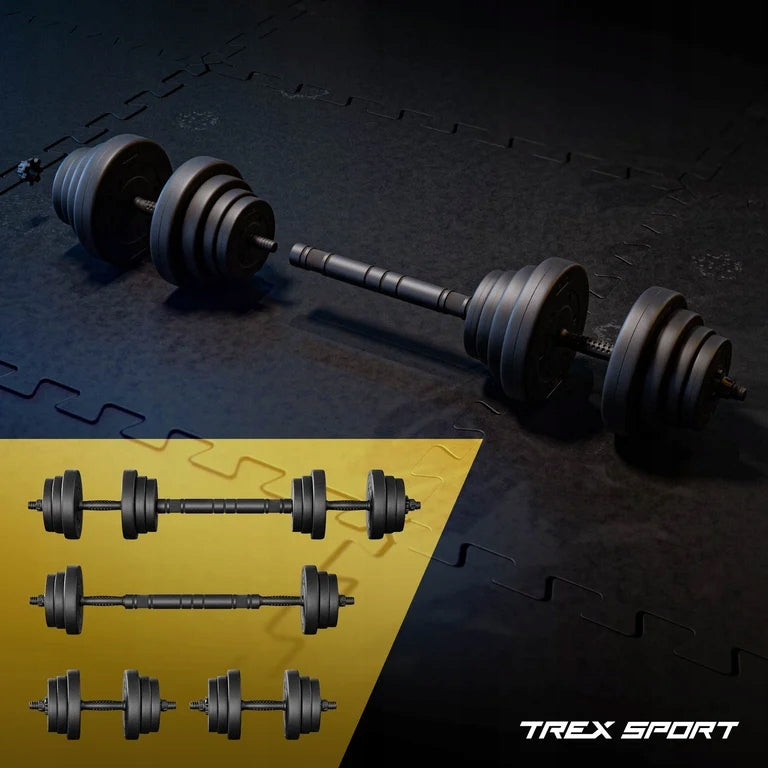 Dumbbells adjustable bitumen barbell 40kg dumbbell set 2x20kg Trex Sport Model TX-020SNO
