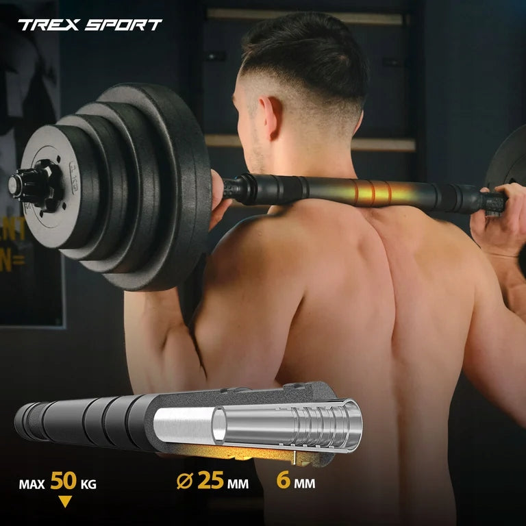 Dumbbells adjustable bitumen barbell 40kg dumbbell set 2x20kg Trex Sport Weight 2x 20 kg