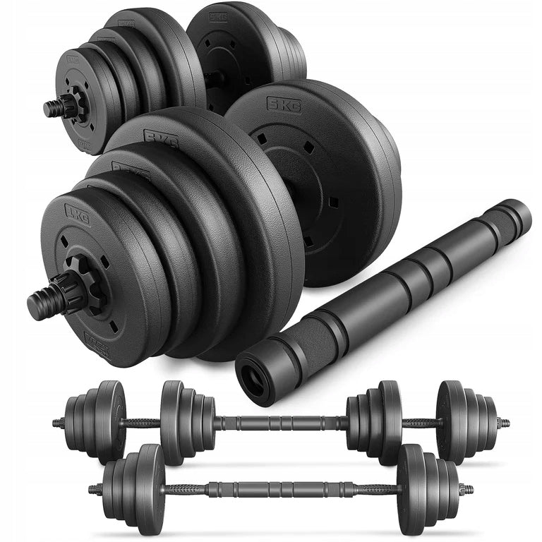 Dumbbells adjustable bitumen barbell 40kg dumbbell set 2x20kg Trex Sport
